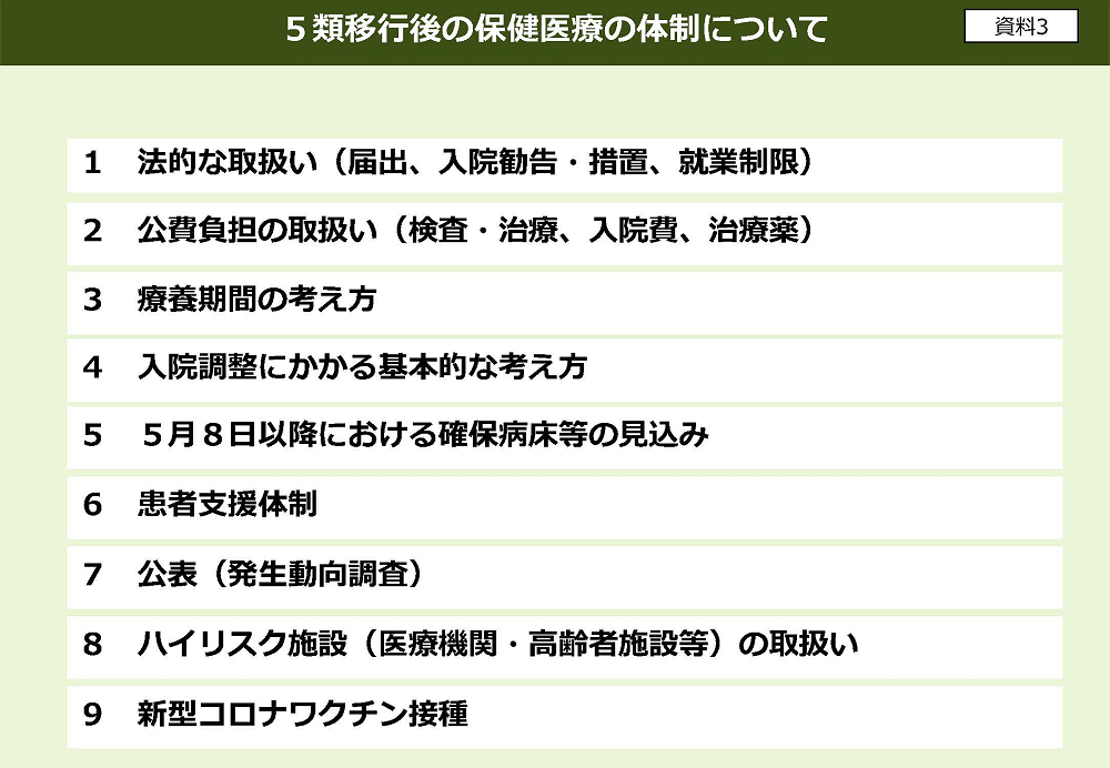 宮城県：５類移行後の保健医療の体制について