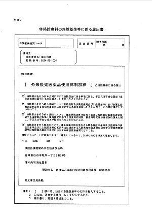 特掲診療料の施設基準等に係る届出書 2018.04.12